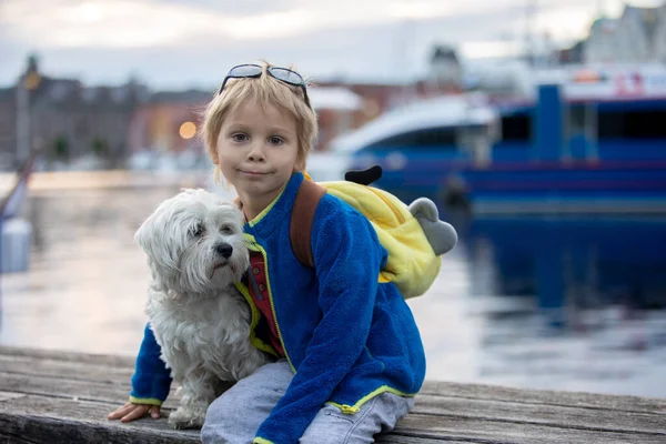 Люди Дети Наслаждаются Удивительными Видами Норвегии Горы Другие Красивые Места — стоковое фото