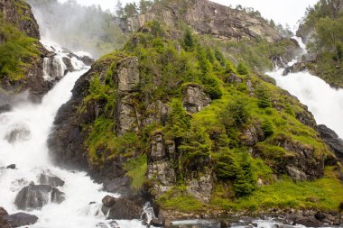 Amazing waterfalls near Odda village in Norway, Latefossen, Espelandsfossen, Vidfossen, amazing nature