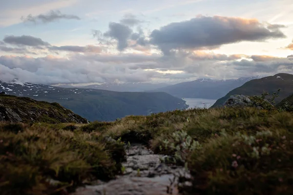 Increíble Vista Naturaleza Desde Monte Hoven Espléndida Imagen Del Paisaje — Foto de Stock