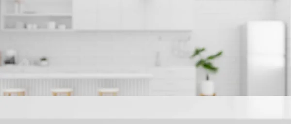 Elegance White Bright Kitchen Room Interior Background Modern Luxury White — стоковое фото