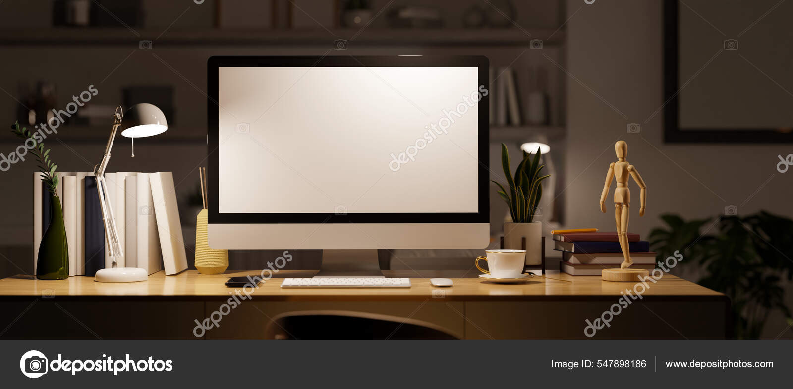 Office Interior Concept 3D Model With Half Of Image In Black And White  Sketch. Loft Room With Armchairs On Wheels And Desktop Computers On Wide  Desk Stock Photo, Picture and Royalty Free, image size:1600x786