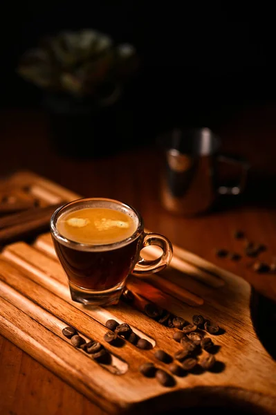 잔이나 에스프레소 놓으라 커피숍 카페에서 마시는 — 스톡 사진