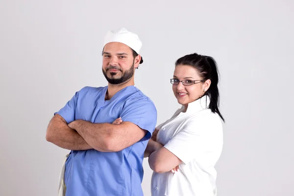 Squadra Chirurgica di Medico Donna e Chirurgo — Foto Stock