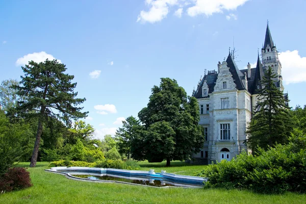 Gothic Castle with Pool — Stock Photo, Image