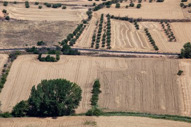 Hasattan sonra tepelerde tarım arazileri.