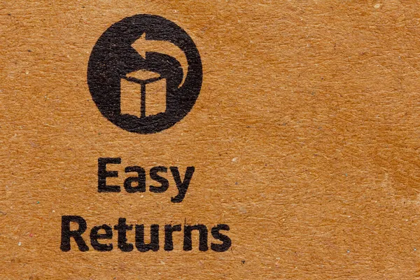 Csomagolási Szimbólum Termék Könnyű Visszaadásának Jelzésére Stock Kép