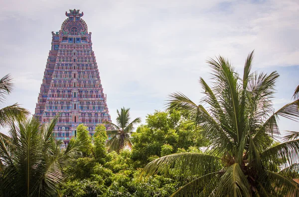 Vista Torre Principal Del Templo Sri Ranganathaswamy Srirangam Tamil Nadu — Foto de Stock