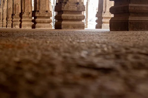 Hermosos Pilares Templo Hindú Dedicado Señor Shiva Thiruvanaikaval Pilares Templo — Foto de Stock