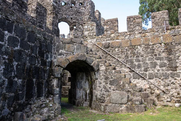 Batumi, Gürcistan Eylül 2021: Gonio-Apsaros kalesinin duvarları ve kuleleri, Adjara 'daki en eski, birkaç bin yıllık Roma tahkimatı. 