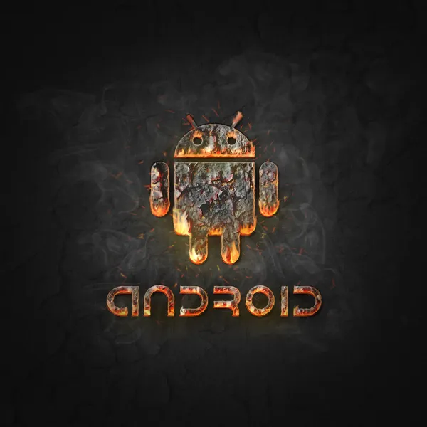 Android logo lawy — Zdjęcie stockowe