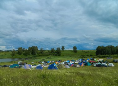 Tent camp.