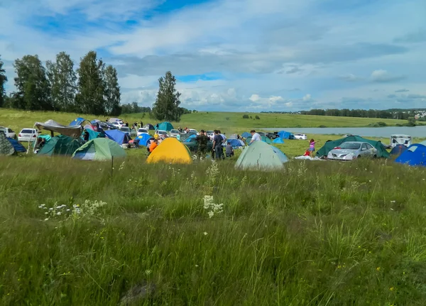 Tent camp.