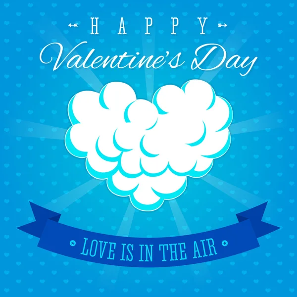 Valentine's Day Love is in the air greeting — Stock Vector