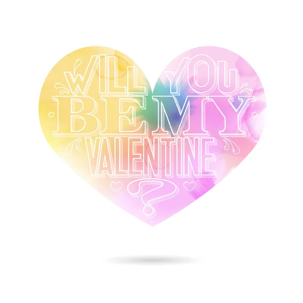 Will you be my Valentine greeting card — Stock Vector