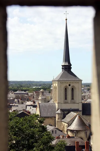 Die Turmspitze Der Kirche Saint Pierre Marais Blick Aus Dem — Stockfoto