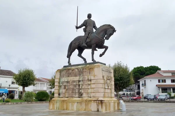 Jezdecká Socha Nuno Alvarese Pereiry Státníka Generála Století Batalha Portugalsko — Stock fotografie