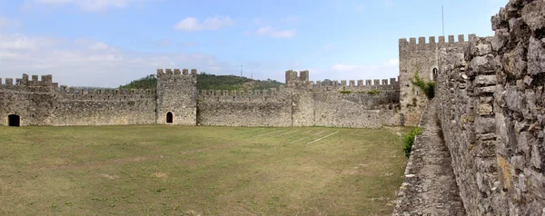 Panorámás Belső Kilátás Vár Falaira Tornyaira Montemor Velho Portugália Szeptember — Stock Fotó