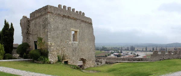 Remans Castle Keep Panoramic View Town Background Montemor Velho Portugália — Stock Fotó