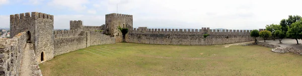 Панорамний Внутрішній Вигляд Стін Веж Замку Монтемор Вельо Португалія Вересня — стокове фото