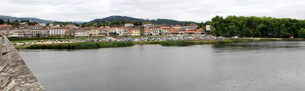 位于葡萄牙利马桥以南利马河左岸的全景 2021年7月20日 — 图库照片