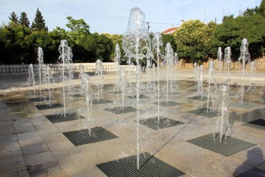 Portekiz, Castelo Branco Belediye Bahçesi 'ndeki çeşme - 14 Temmuz 2021