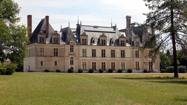 Chateau Beauregard Épít 1545 Loire Valley Főépület Pázsit Kilátás Parkból — Stock Fotó