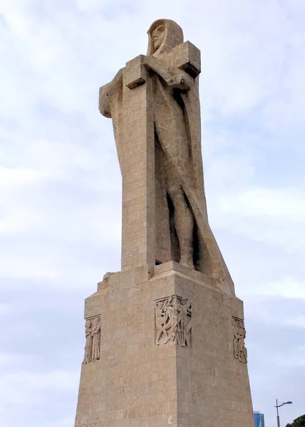 Памятник Дискавери Фейт Памятник Колумбу Открыт 1929 Году Установлен Пункте — стоковое фото