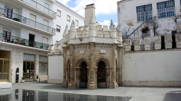 Chafariz Dos Canos Pavilhão Medieval Fonte Água Monumento Arquitectónico Coração — Fotografia de Stock