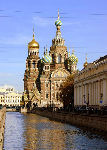 Church Savoir Blood Constructed 1883 1907 Southern Elevation Petersburg Russia — Stock Photo, Image