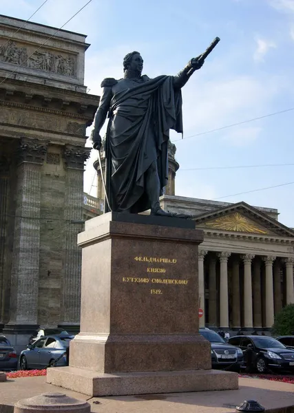 Smolensk Mareşali Prens Kutuzov Anıtı Kazan Meydanı Petersburg Rusya Ekim — Stok fotoğraf