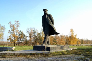 V. Lenin heykeli, Lenin 'in son aylarını geçirdiği Gorki, Moskova Oblastı, Rusya - 20 Ekim 2011
