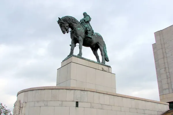 Monumento Jan Zizka Herói Nacional Checo Estátua Equestre Bohumil Kafka — Fotografia de Stock