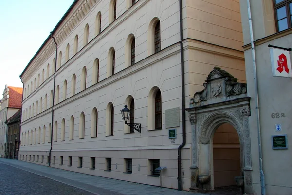 Edifício Clássico Fundação Leucorea Vista Entardecer Wittenberg Alemanha Setembro 2007 — Fotografia de Stock