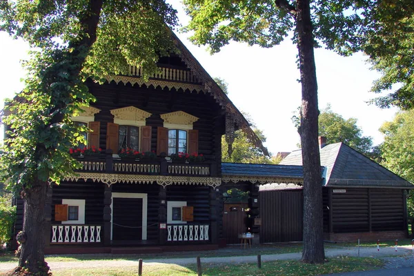 Traditional Wooden Log House Russian Village Alexandrowka Built 1826 Singers — Stock Photo, Image