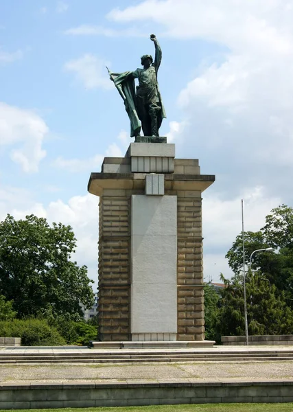 Memorial Vitória Exército Vermelho Sobre Fascismo Lado Leste Praça Moravske — Fotografia de Stock