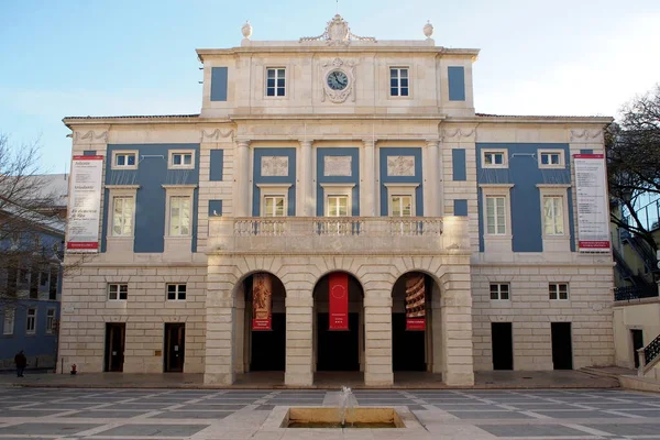 Nationalteatern Sao Carlos 1700 Talets Operahus Med Nyklassisk Fasad Lissabon — Stockfoto