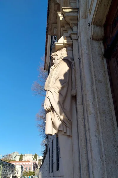 Classical Sculptures Entrance Mansion Housing Office Attorney General Republic Lisbon — Fotografia de Stock