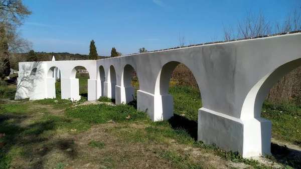 17Th Century Aqueduct Herdade Mitra Details Village Valverde Evora Portugal — 图库照片