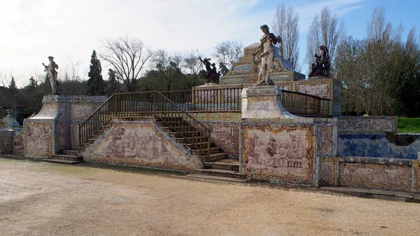 Escalier Orné Pont Sur Canal Des Tuiles Canal Dos Azulejos — Photo