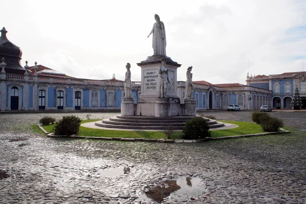 Socha Marie Portugalské Cour Honneur Queluzského Národního Paláce Poblíž Lisabonu — Stock fotografie