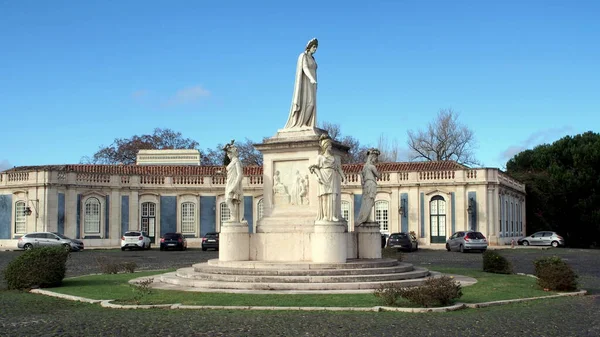 Estatua María Portugal Cour Honneur Del Palacio Nacional Del Queluz —  Fotos de Stock