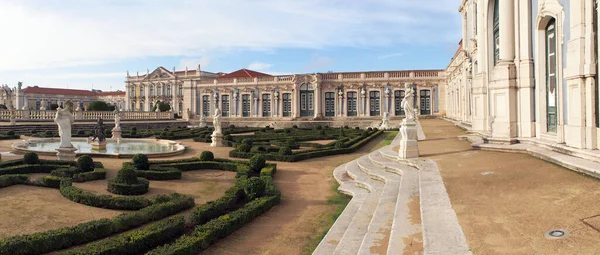 Hanging Gardens of the Palace of Queluz, view from the steps of the Ballroom wing, near Lisbon, Portugal - December 23, 2021