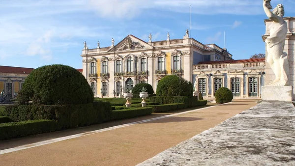 Ceremonial Facade 18Th Century Queluz National Palace Former Summer Residence — стокове фото