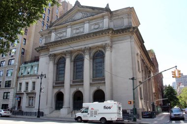 Building of the Congregation Shearith Israel, aka the Spanish and Portuguese Synagogue, the oldest Jewish congregation in the United States, Central Park West facade, New York, NY, USA - June 19, 2020