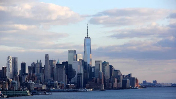 Waterfront Lower Manhattan One World Trade Center Middle New York — Stockfoto