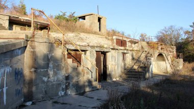 Battery Engle, abandoned coastal artillery installations of the Fort Hancock, Sandy Hook, Middletown, NJ, USA - November 6, 2019