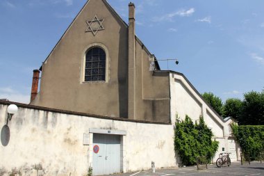 Synagogue, located near Sainte-Croix Cathedral, in the former office building of the Cathedral, Orleans, France - June 30, 2019