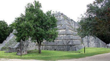 Osario pyramid, aka the High Priests' Temple, smaller stepped pyramid south-west of El Castillo, Chichen-Itza, Yucatan, Mexico - September 30, 2020