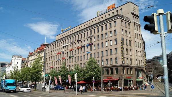 Moderní Komerční Budova Rautatientori Square Helsinky Finsko Června 2018 — Stock fotografie