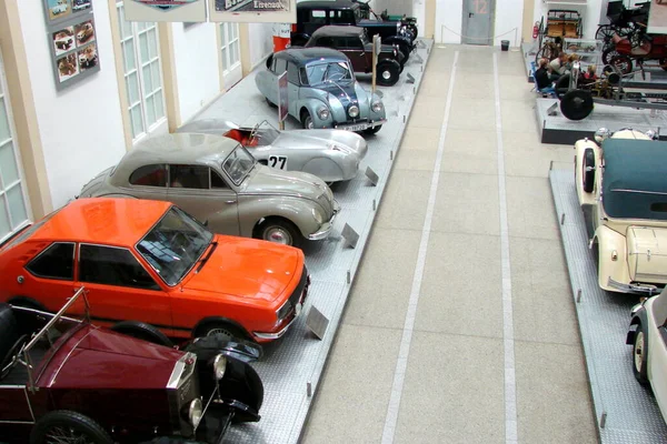 Vintage Αυτοκίνητα Στη Δρέσδη Μουσείο Μεταφορών Δρέσδη Σαξονία Γερμανία Σεπτεμβρίου — Φωτογραφία Αρχείου